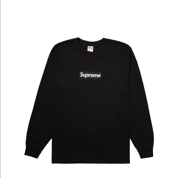 supreme box logo long sleeve black